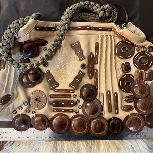 Jamin Puech Green Checkered Tote Bag